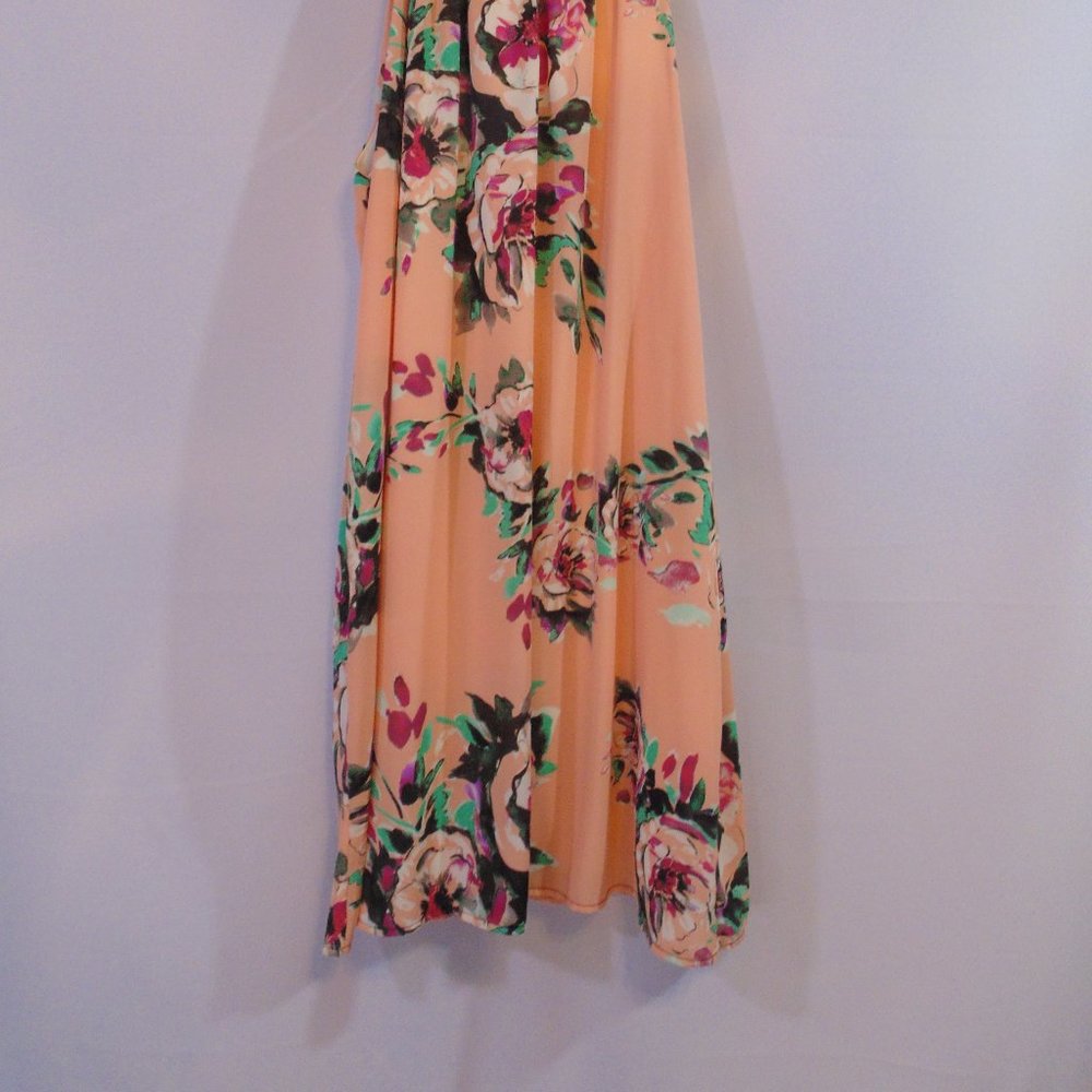 Lila Clothing Co Peach Floral Print Summer Beach Dress Medium - Picture 6 of 6